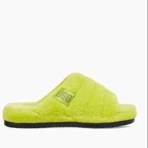 UGG Fluff Yeah Slide Slippers Lime Green Women's 11